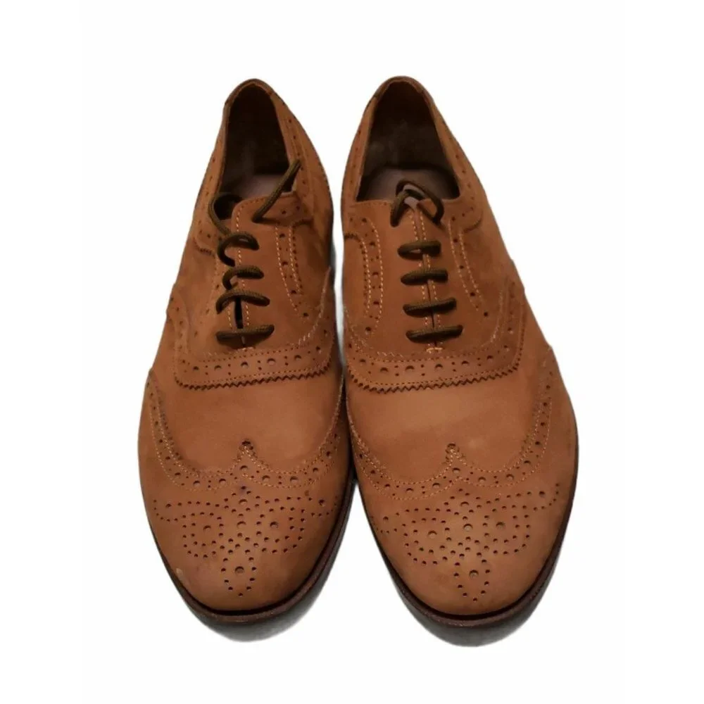Handmade sz 8.5 mens shoes leather lace up